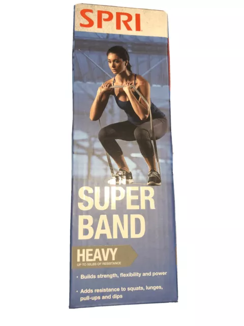 SPRI Super Band Heavy Resistance Workout Band 50lbs 40” X 1” Exercise Strength