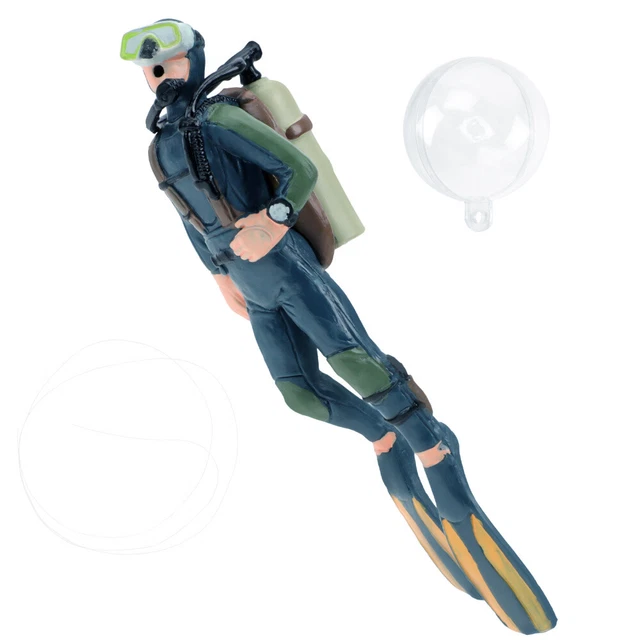 UNIQUE FLOATING DIVER Aquarium Ornament £8.29 PicClick UK