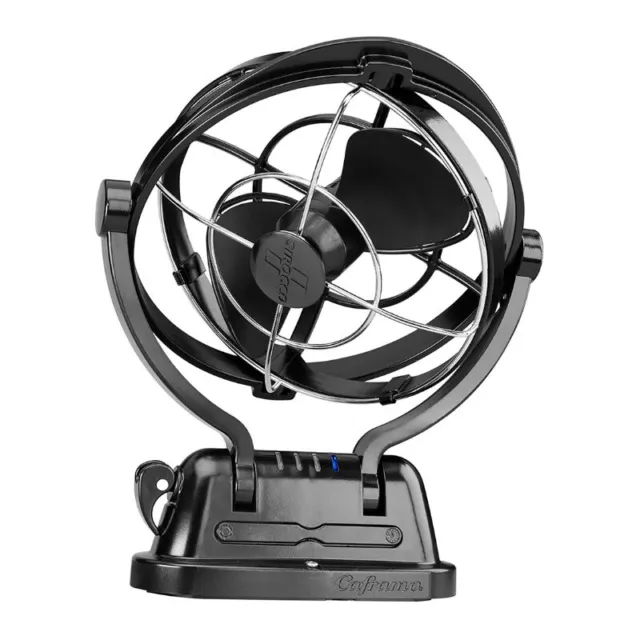 Caframo Sirocco II 12V 24V Caravan Fan 360 Gimbal Design Black WINTER SPECIAL