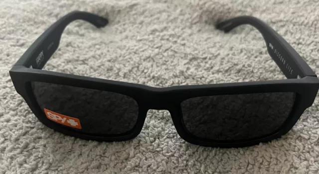 Spy+ Discord Unisex Square Sunglasses -Lite Soft Matte Black/Happy Gray Green...