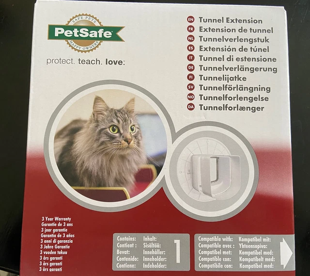 Extensión de túnel PetSafe, blanco, 50 mm. Nuevo con caja Compatible con colgajas PetSafe.