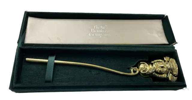 The Bombay Company Godinger Nutcracker Candle Snuffer Gold-Tone Metal in Case