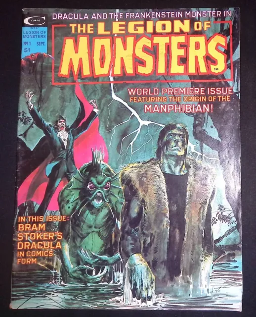 The Legion Of Monsters #1 Curtis Magazine / Marvel Neal Adams F+