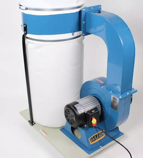 Baileigh Industrial DC-1650B Dust Extractor 2hp 240v Motor 30 Gallon Drum 2