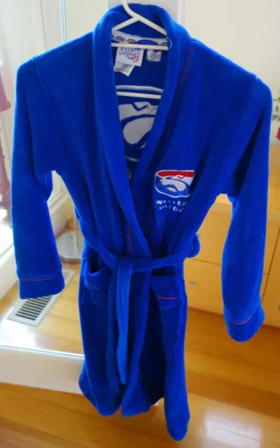 Genuine AFL Western Bulldogs Footscray Velour Dressing Gown