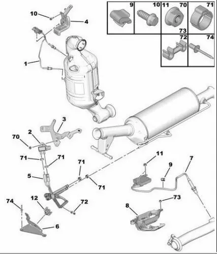 GENUINE PEUGEOT NOx SENSOR 1.6 BLUE HDI EURO 6 ENGINES 9821120980 2