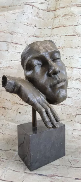 Salvador Dali Hommage Bronze Sculpture The Taking A Nap 100 % Bronze