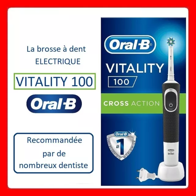 Brosse a Dents Electrique Rechargeable Braun Oral B Vitality 100 1 Brossette