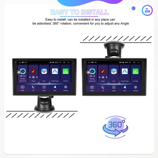 7" 2+32GB Carplay Car Stereo Radio Android with Bluetooth GPS Navigator WiFi Kit