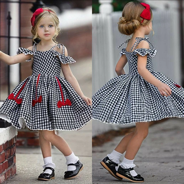 Toddler Kids Baby Girls Clothes Sleeveless T-shirt Tops Dress Skirts Outfits Set