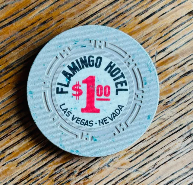 Vintage Casino Chip ~ FLAMINGO HOTEL, LAS VEGAS, NEVADA ~ One Dollar $1