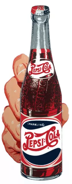 4" Pepsi Bottel In Hand Decal Sticker Gumball Machine