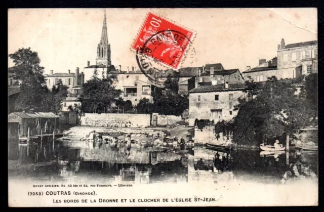 Cpa -- Coutras Les Bords De La Dronne 563.E