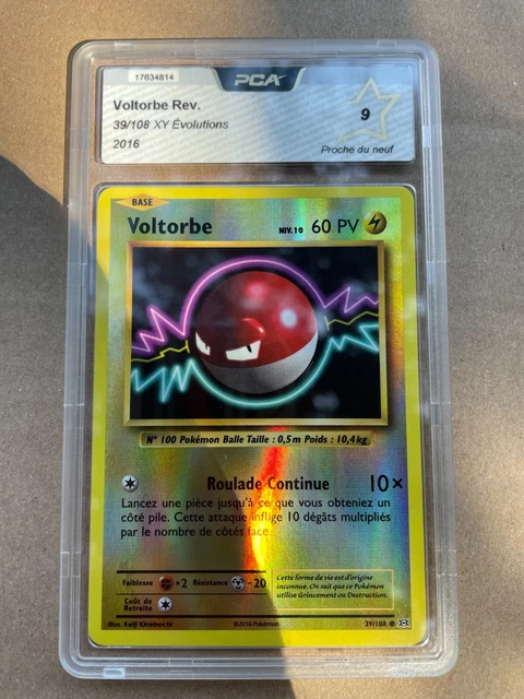 39/108 voltorbe reverse Évolution Xy Pca Psa Display Etb Pokémon 🔥🔥🔥 carte 