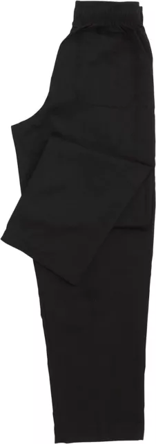 Chef Works Men's Essential Baggy Zip-Fly Chef Pants - Black XL