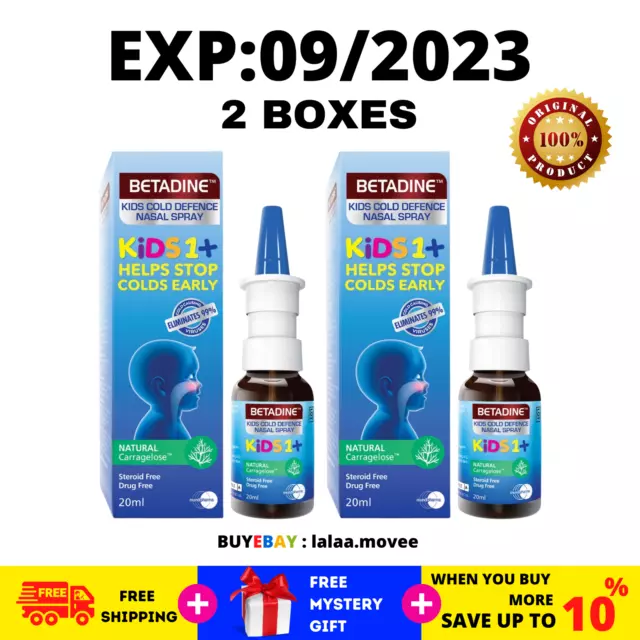 2 X Spray Nasal Betadine KIDS Cold Defense 20ml LIVRAISON GRATUITE