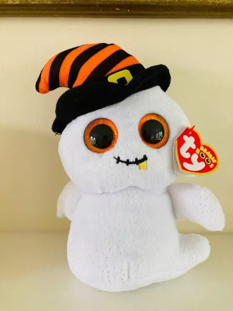 Ty Beanie Boo Nightcap The Ghost 15Cm Brand New With Tags Halloween Boos