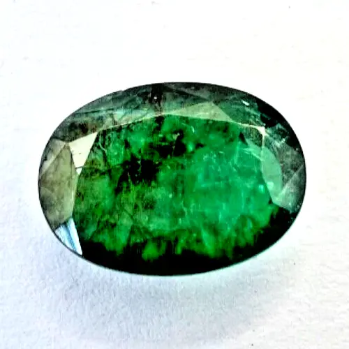 3.86 Carat Oval Shape Dark Green Zambian Emerald, Loose Stone