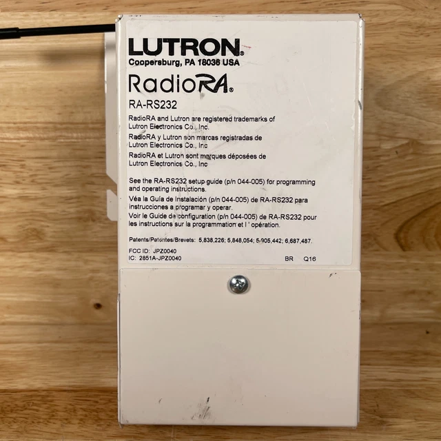 Lutron Interface R5232 LUTRON RADIORA RA-RS232 White Interface Kit Wireless Central lighting ...