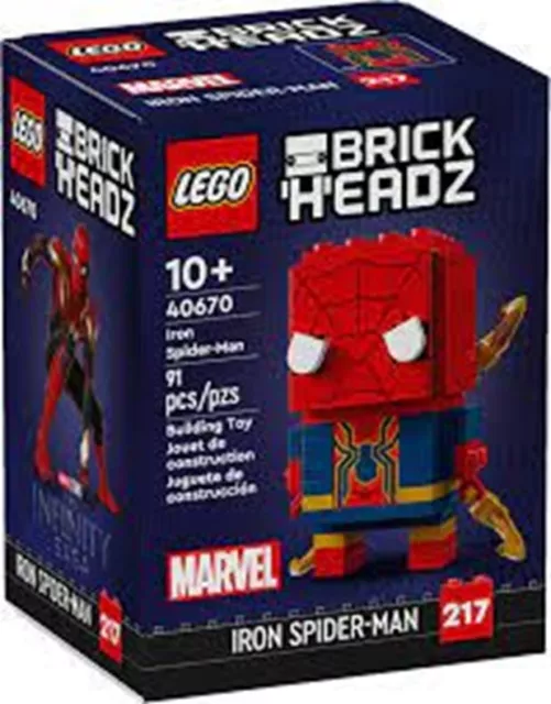 LEGO BrickHeadz Iron Spider-Man 40670 nuovo con scatola