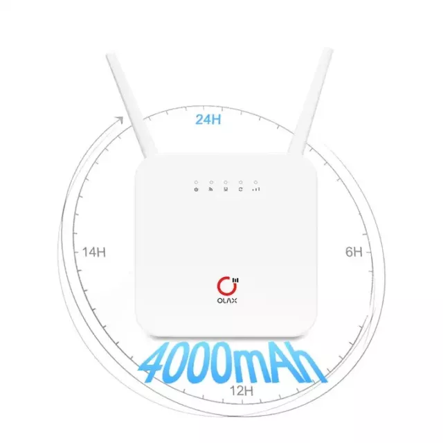 Modem 4G OLAX AX6 PRO Mini CPE Router WiFi 4000mah TTL/ IMEI Router wireless 4G 3