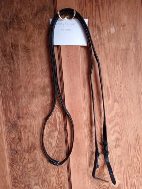 Black cob size leather and half rubber reins excellent condition