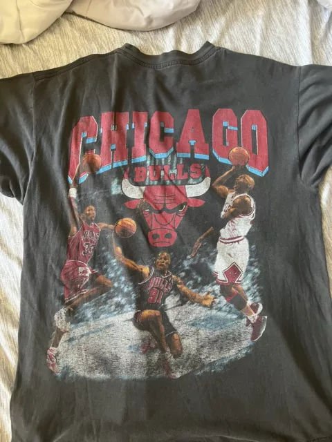 Vintage Chicago Bulls Rap Tee T Shirt Size XL Jordan … - Gem