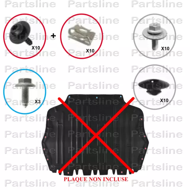 Kit De Fixation De Plaque Sous Moteur A3 Altea Leon Octavia Golf V Tiguan Touran