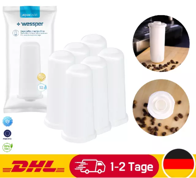 6 Wasserfilter ersatz von SAGE Appliances BES008 Barista Pro SES878 Touch SES880