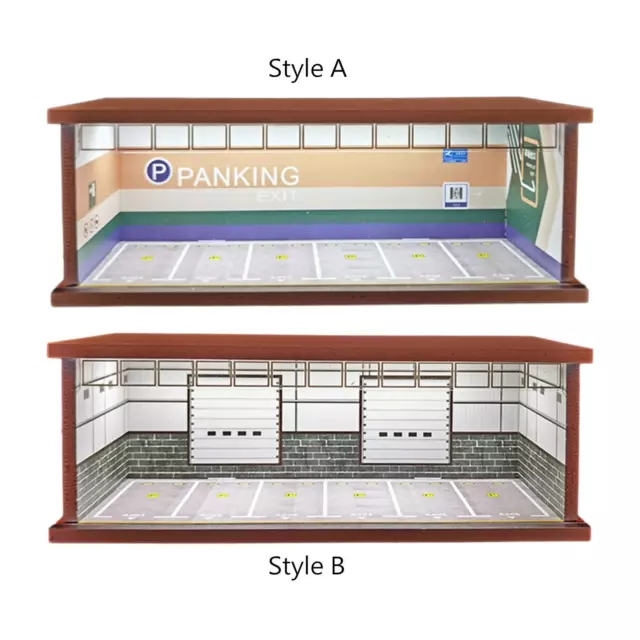 Vetrina per esposizione a LED per parcheggio in scala 1:64 per la raccolta