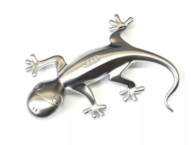 Audi Designgecko 80A087000 Aluminiumoptik Gecko Aluminium Skulptur Magnet Clip