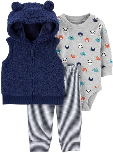Carter's  Baby Boy's  3PC Little Vest Set  Original $36.00   3 Months