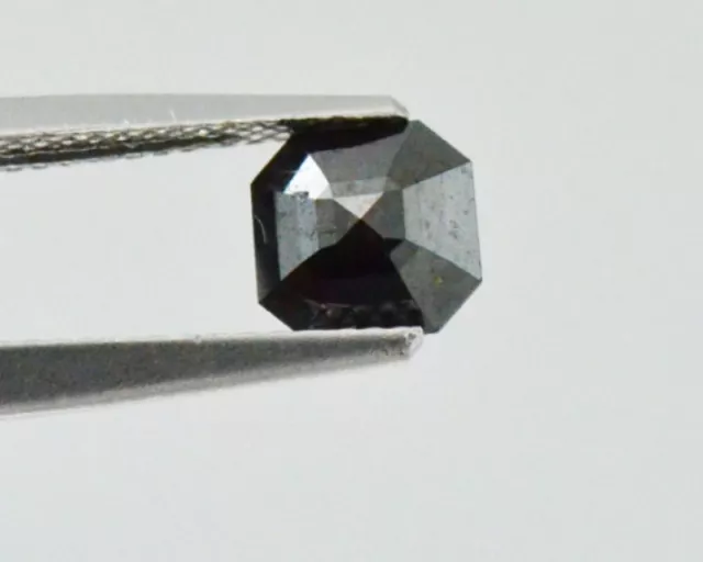 Genuine 1.00 ct Asscher cut Natural Loose Black Diamond Pair 2 pc for sale Nr 2