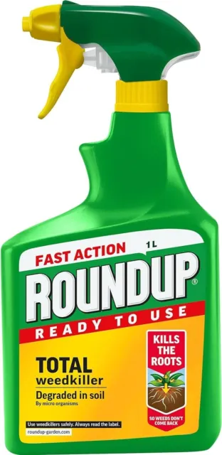 Roundup 119580 1L Total Ready To Use Weedkiller Gun