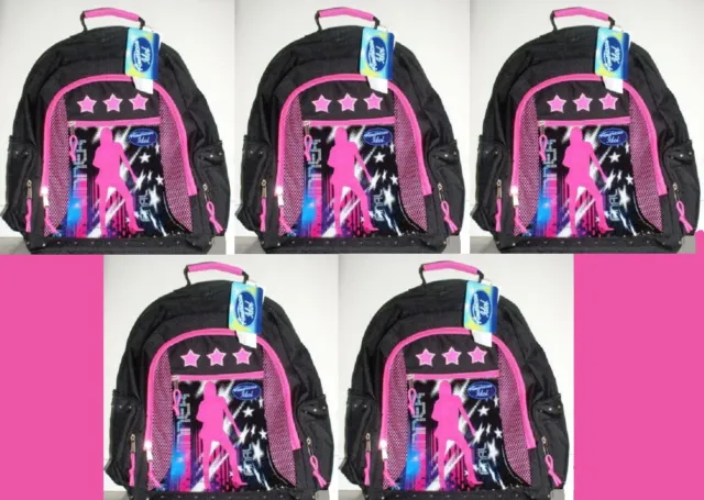 5-SET AMERICAN IDOL BACK PACK Pop Star Girls Book Bag School Music Lot TV NEW