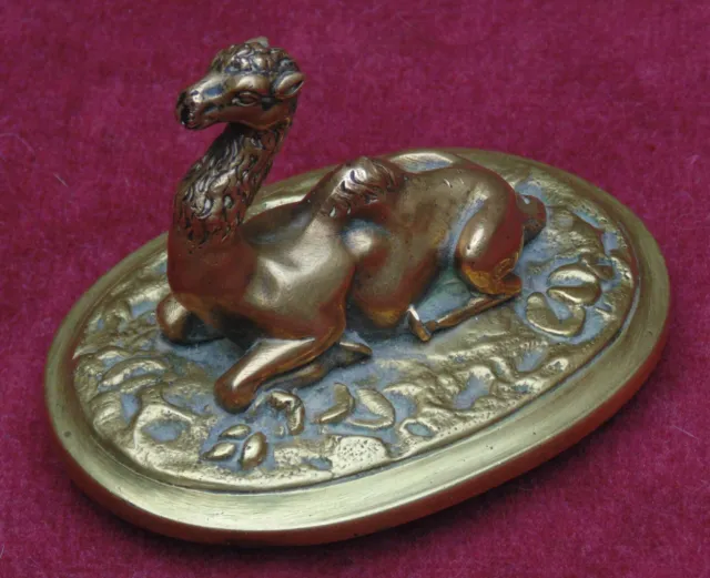 magnifique ancien dromadaire en bronze d orée signé C VALTON très fin détail XIX
