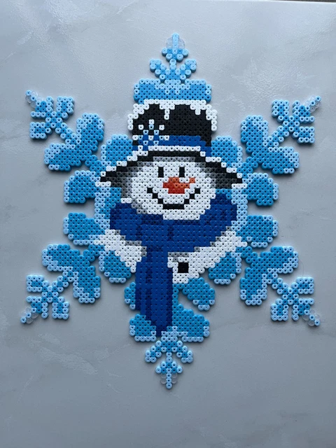 Kit De 2 Ornements De Noël En Forme De Flocon De Neige - Perles Satin Blanc Argenté - Marque Sulyn - Fabriqué Aux USA