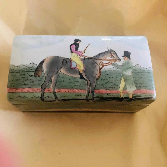 Chinese rectangular porcelain trinket box VINTAGE