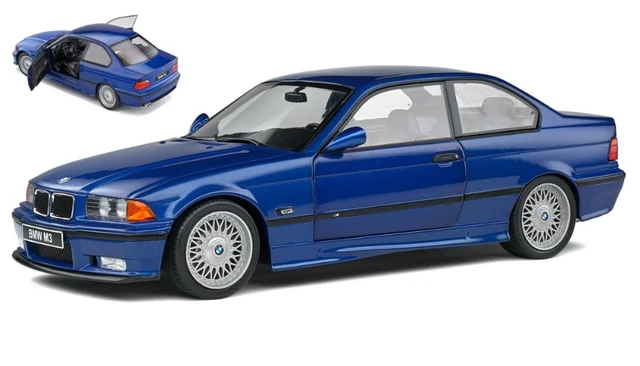 Miniature voiture auto 1:18 solido BMW E36 Coupe M3 1994 Bleu diecast Modélisme