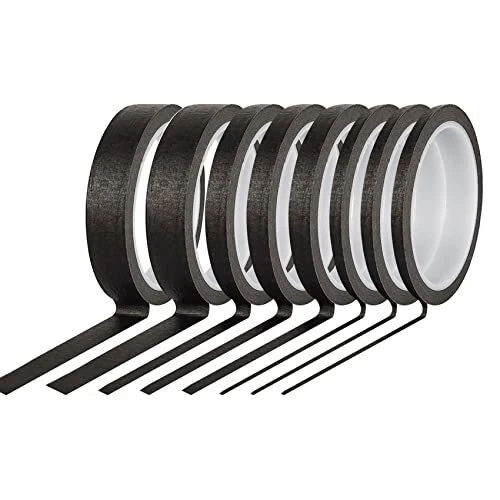 8 Rolls Thin Painters Tape Total 176yards 1/8, 1/4, 1/2, 3/4 inch Wi...