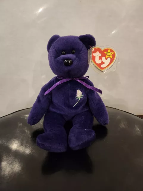 RARE TY 1997 Princess Diana Beanie Babies PVC PELLETS 4th Gen Tag MINT!