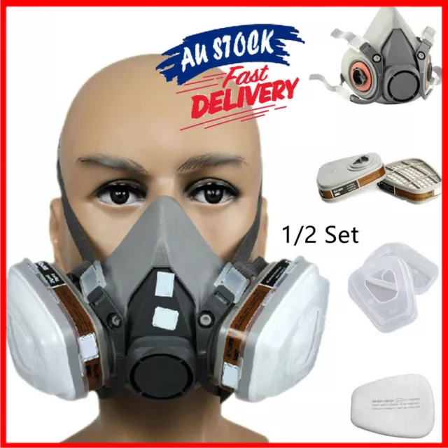 1/2 Set for 3M 6200 Industrial Half Face Protector Mask Gas Respiratory AU Stock