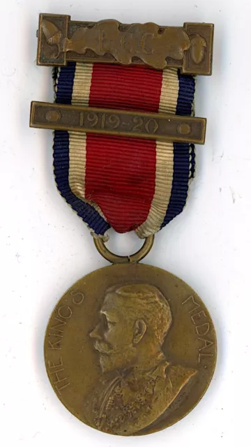 Antique bronze medal The Kings Medal 1919 – 1920 London County Council