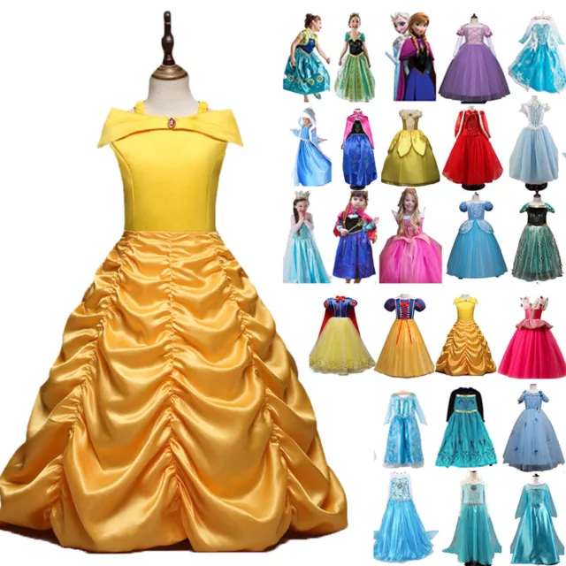 `Toddler Kids Girls Princess Cosplay Costume Birthday Party Fancy Dress Costumes