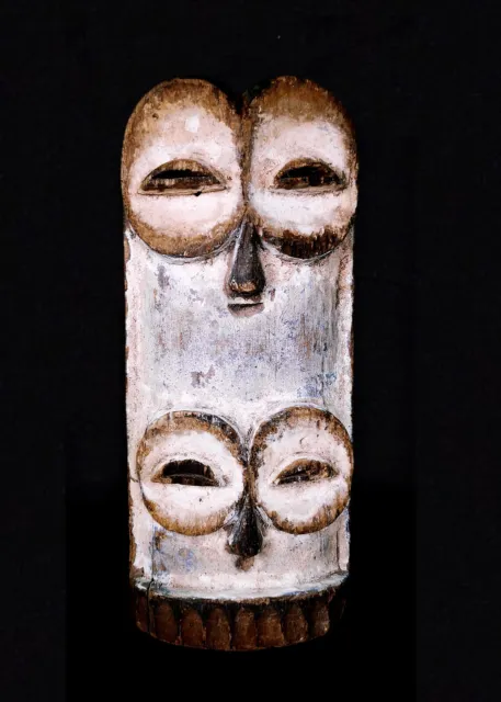 Old Tribal Bembe Eule 4 Augen Maske --- Kongo brandneu 69