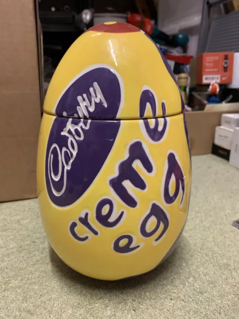 Cadburys Creme Egg Ceramic Cookie Storage Jar  - Rare - Easter Egg