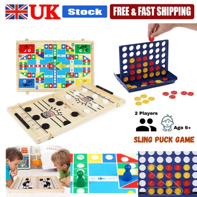 Fast Sling Puck Game Paced SlingPuck Winner Board Family Games Chess Toys UK