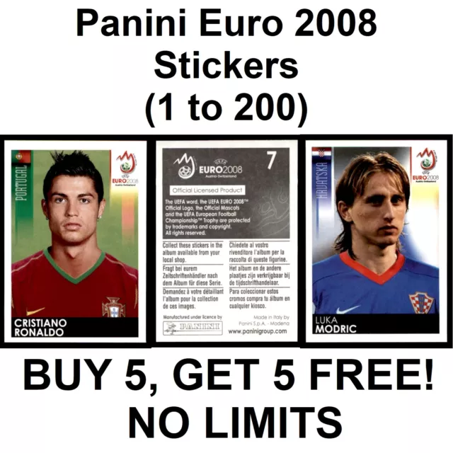 Panini Euro 2008 (1 to 200) **Please Select Stickers**