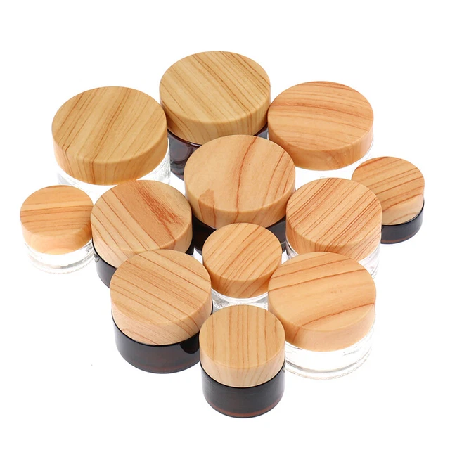 1 pz contenitore cosmetico contenitore cosmetico con venatura di legno