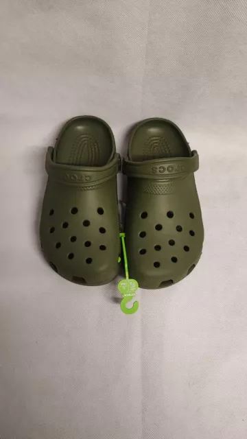 Crocs CLASSIC Comfortable Casual UK Size M4/W5  Slip On Unisex Clogs Army Green